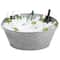 Mind Reader 12'' Large Round Galvanized Steel Beverage Tub with Handles